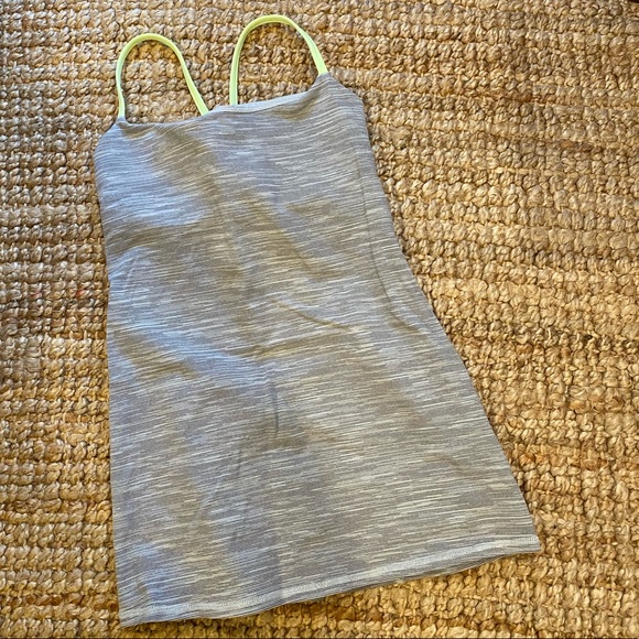 Lululemon dancing warrior tank gray / mint - Picture 4 of 10